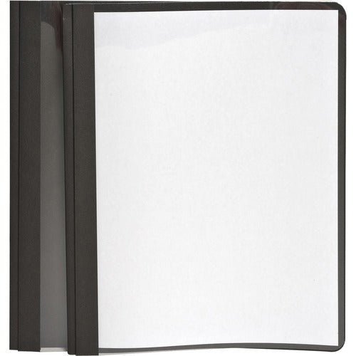 Oxford  Report Covers, Clear Front, 1/2" Cap, Ltr, 25/BX, Black