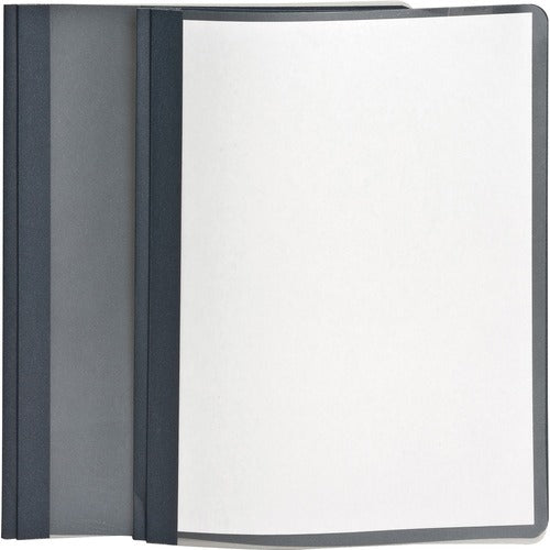 Oxford  Report Covers, Clear Front, 1/2" Cap, Ltr, 25/BX, Dark Blue