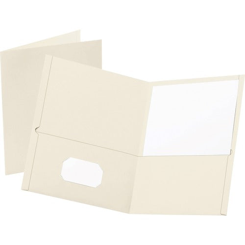 Oxford  Twin Pocket Folders,No Fasteners,11"x8-1/2",25/BX,WHITE