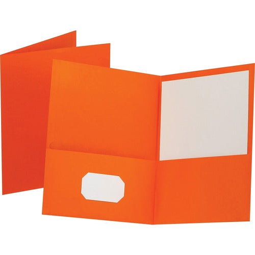 Oxford  Twin Pocket Folders,No Fasteners,11"x8-1/2",25/BX,ORANGE