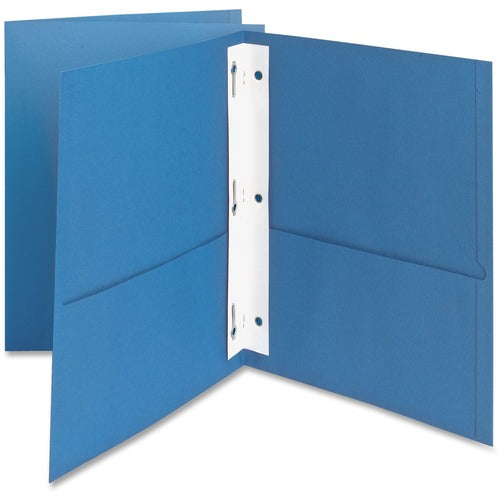 Oxford  Twin Pocket Folders,w/Fstnrs,11"x8-1/2",25/BX,Light Blue