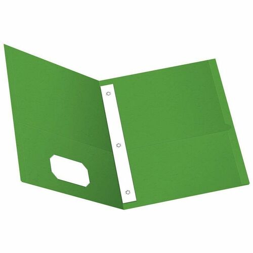 Oxford  Twin Pocket Folders,w/Fstnrs,11"x8-1/2",25/BX,Light Green