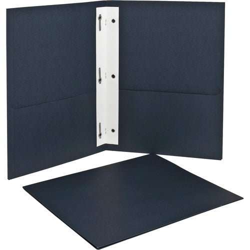 Oxford  Twin Pocket Folders,w/Fstnrs,11"x8-1/2",25/BX,Dark Blue