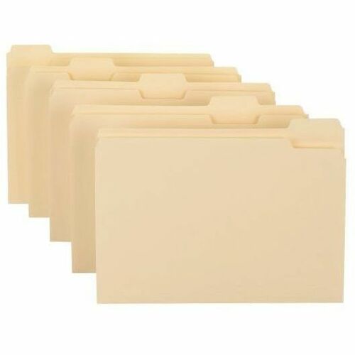 Pendaflex  Folder, Letter, 1/5 Cut Assorted Tab, 1-Ply, 100/BX, Manila