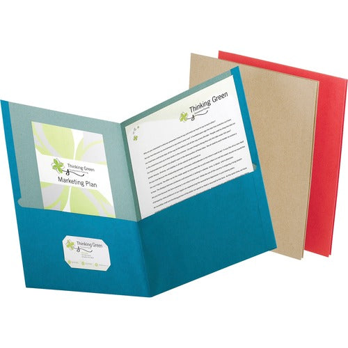 Oxford  Folders, Twin-Pocket, 100 Sht Cap, Letter, 25/BX, Assorted