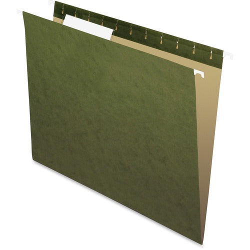 Pendaflex  Hanging File Folder, 1/3 Tab Cut, Letter, 25/BX, Green