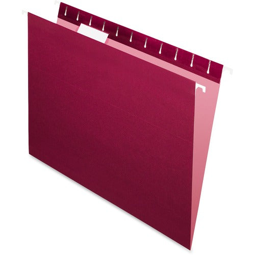 Pendaflex  Hanging Folder, 1/5 Tab Cut, Letter Size, 25/BX, Burgundy