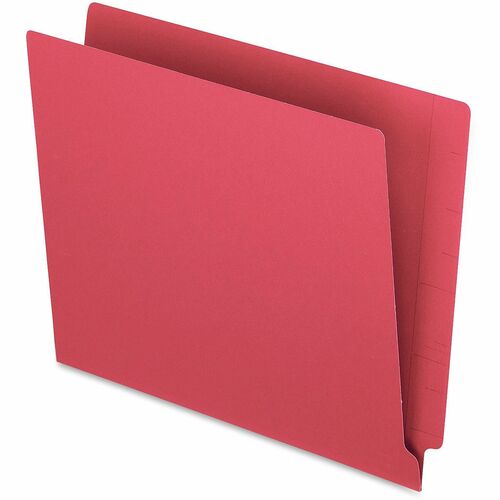 Pendaflex  End Tab File Folder,3/4" Exp.,11 pt.,Letter,100/BX,Red