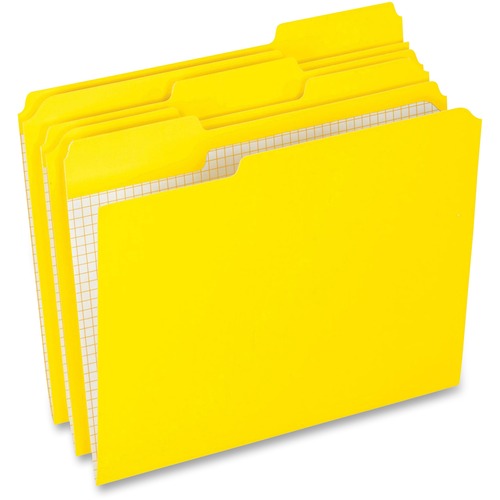 Pendaflex  File Folders, Top Tab, Ltr,1 /3 AST Tab Cut, 100/BX, YW