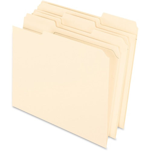 Pendaflex  File Folder,1/3 Cut 11PT, Assorted Tab,2-Ply,Ltr, 100/BX,MLA