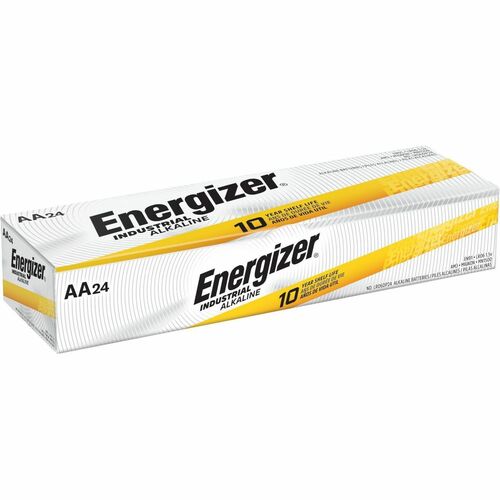 Eveready Battery Co Inc  Energizer Industrial Alkaline Battery, AA, 24/BX-EVEEN91