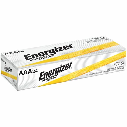 Eveready Battery Co Inc  Energizer Industrial Alkaline Battery, AAA, 24/BX-EVEEN92