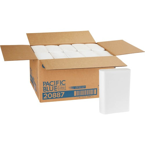 Georgia-Pacific  Paper Towels, 10-2/5"x10-4/5", 220 Towels/PK 10PK/CT, White-GPC20887