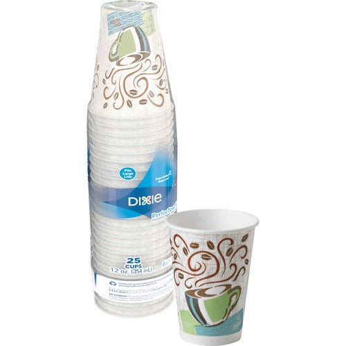 Dixie Foods  Hot Cups, Perfect Touch, Wise Size, 12 oz, 25/PK, MI-DXE5342DX