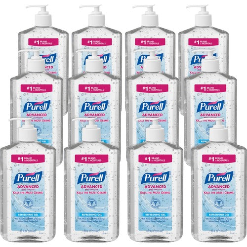 Gojo  Hand Sanitizer, Pump Bottle, 20 oz, 12/CT, Clear-GOJ302312CT