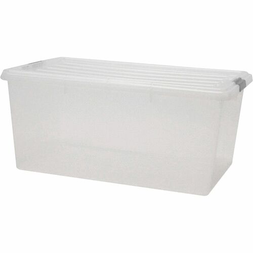 Iris  Storage Box W/Lid, 68 Qt, 17-1/4"x26-1/8"x11-3/4", 5/CT, CL