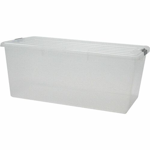 Iris  Storage Box W/Lid, 91 Qt, 17-1/4"x31-1/2"x13", 4/CT, CL