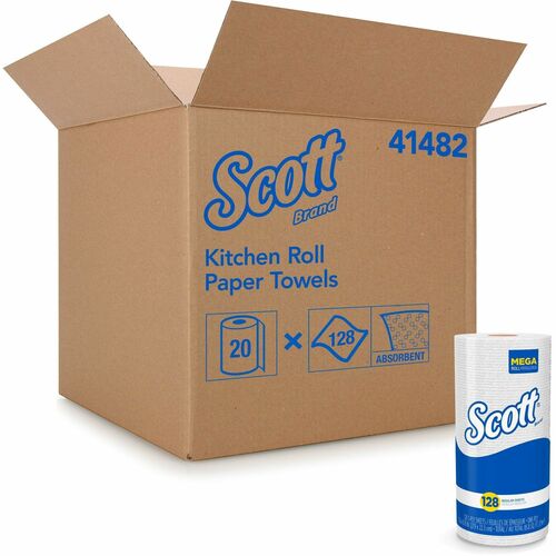 Kimberly-Clark Professional  Towel Rolls, Perforated, 11"x8-7/8", 128 Sht/RL, 20RL/CT, WE