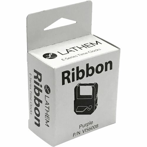 Lathem  Time Recorder Ribbon, 2-1/4"X2-1/8"X2-3/4", Purple