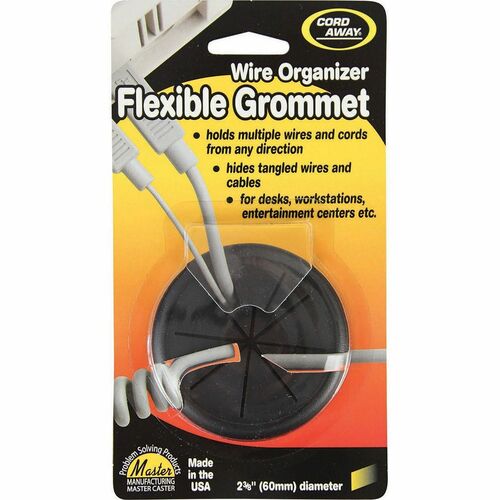Master Caster  Flexible Grommet, 2-3/8" Diameter, Black