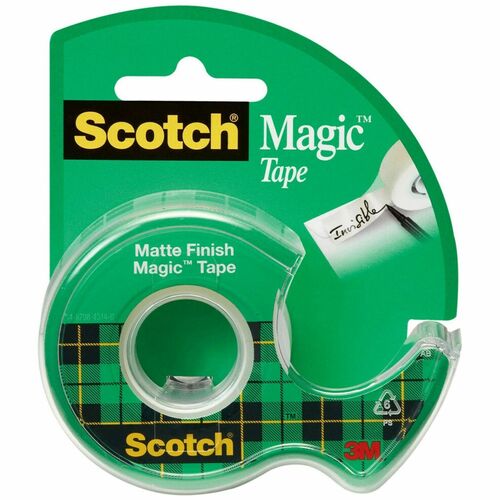 3M  Magic Tape With Dispenser, 3/4" x 300", 1/RL,Clear
