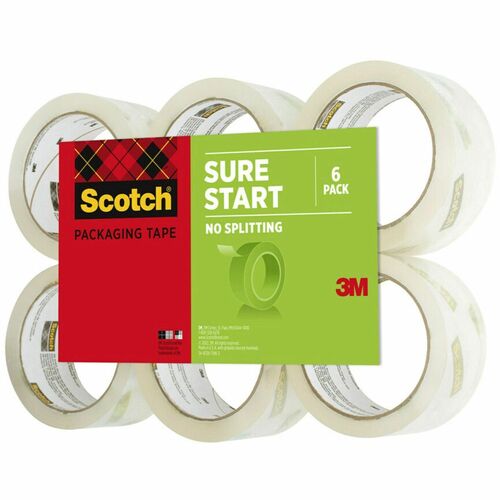3M  Packaging Tape, 1-7/8"x54.6 Yds., 6 Rolls/PK, CL