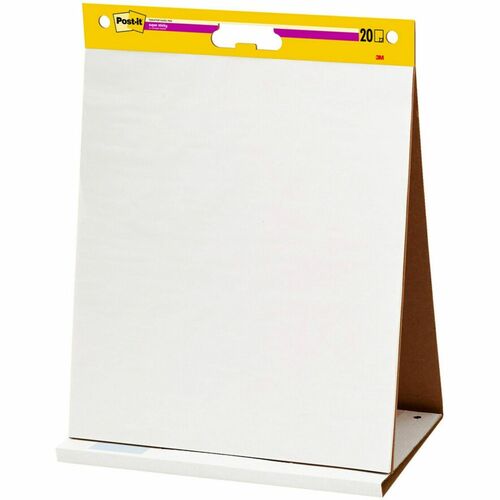 3M  Tabletop Easel Pad, Super Sticky, 20 Sht, 20"x23", Plain WE