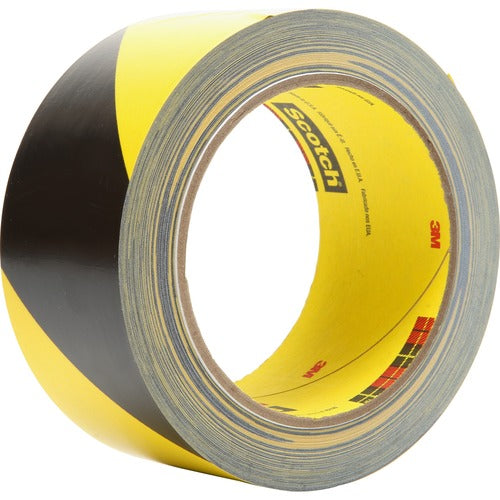 3M  Safety Tape, Diagonal Stripe, 2"x36Yds, Black & Yellow