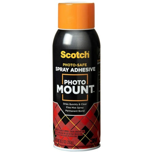 3M  Adhesive Spray, Photo Mount, 10.3 oz, Clear