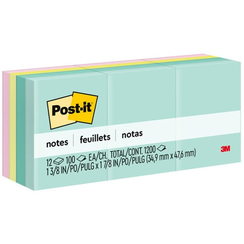 3M  Post-it Notes,Original,1-1/2"x2",100Sht/PD,12/PK,Marseille