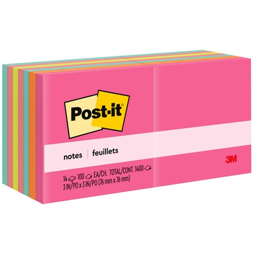 3M  Post-it Notes,3"x3",Value Pk,100 Sht/Pad,14/PK,Cape Town