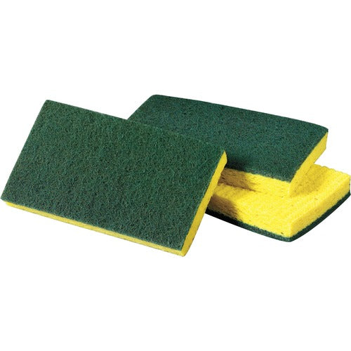 3M  Medium-Duty Scrub Sponge, 3-1/2"x6-1/4", 20/CT, YW/GN