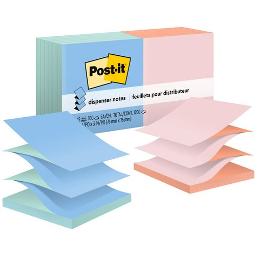 3M  Post-it Notes,AlternatingColors,3"x3",100Sht/PD,12/PK,Jaipur