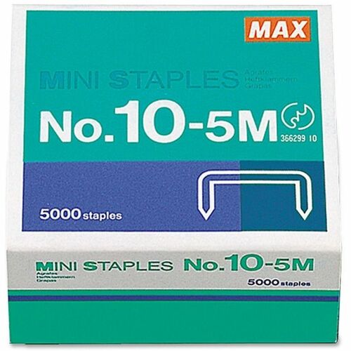 Max USA  Mini Staples, f/Max HD-10DF, 3/8"W, 3/16"L, 5000/BX