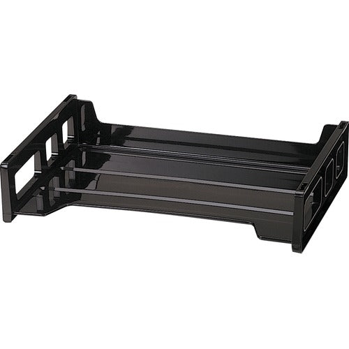 Officemate  Side Loading Stackable Desk Tray, 13-3/16"x9"x2-3/4", BK