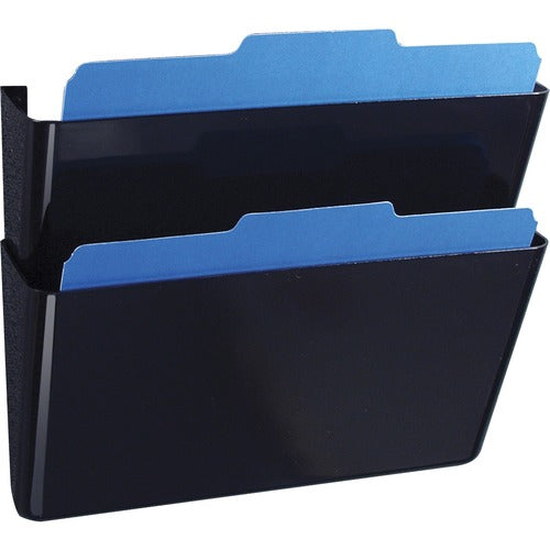 Officemate  Wall Files, Letter, 13"x4-1/8"x7", 2/BX, Black