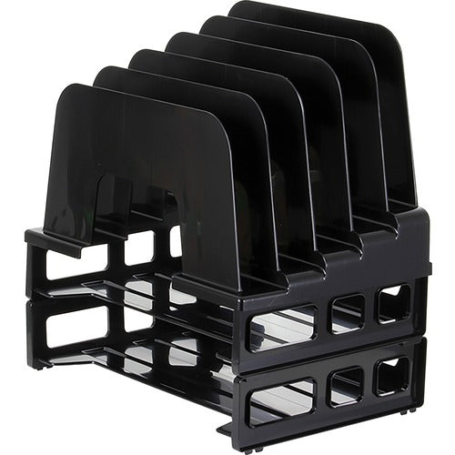 Officemate  Incline Desk Sorter,Two Trays, 13-1/2"x9"x14-1/4", Black