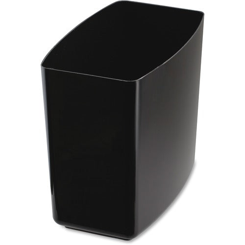 Officemate  Waste Container,20 qt. Capacity,13-5/8"x8-1/2"x12-3/4",Black