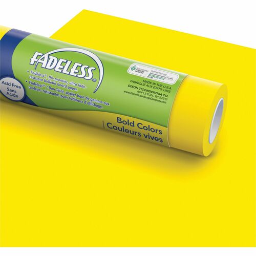 Pacon  Art Paper Roll, Fadeless, 48" x 50', 50 lb, Canary