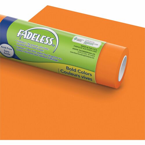 Pacon  Art Paper Roll, Fadeless, 48"x50', 50 lb, Orange