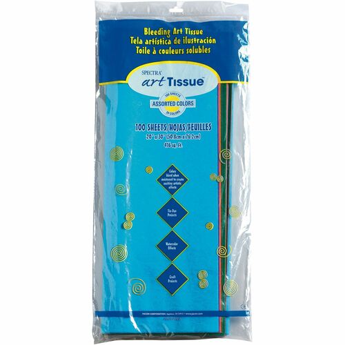 Pacon  Art Tissue Paper, 20"x30", 100/PK, 20 Color AST
