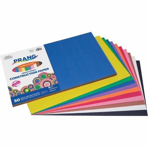 Pacon  Construction Paper,Smooth Textured,12"x18",50/PK,Assorted