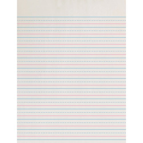 Pacon  Newsprint w/Broken Midline,1/2"Rule, 8"x10-1/2", 500/RM,WE
