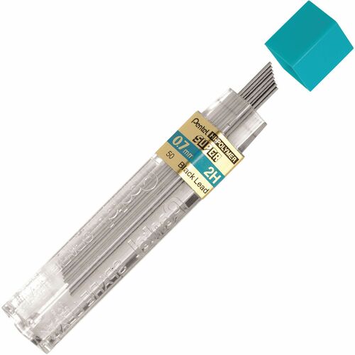 Pentel  Hi-Polymer Lead, 0.7 mm, Medium, 2H, 12/TB, Black
