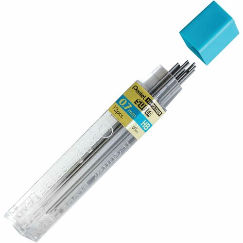 Pentel  Hi-Polymer Lead, 0.7 mm, Medium, HB, Black, 12ea/TB