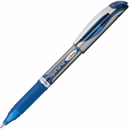 Pentel  Liquid Gel Pen, Refillable, 1.0mm, Blue Barrel/Ink