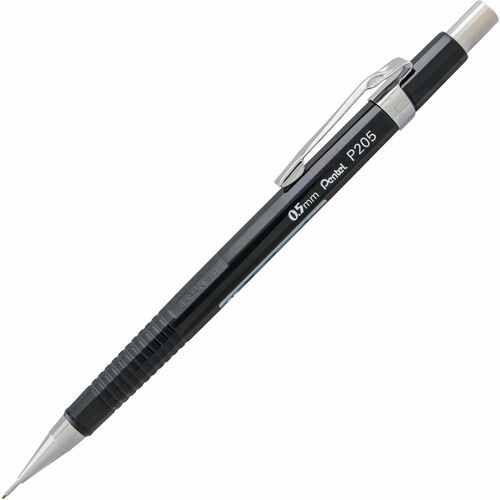 Pentel  Automatic Pencil, Refillable, 0.5 mm, Black Barrel