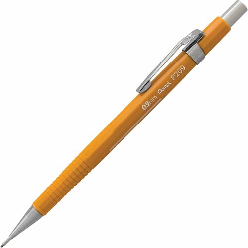 Pentel  Automatic Pencil, Refillable, 0.9 mm, Yellow Barrel