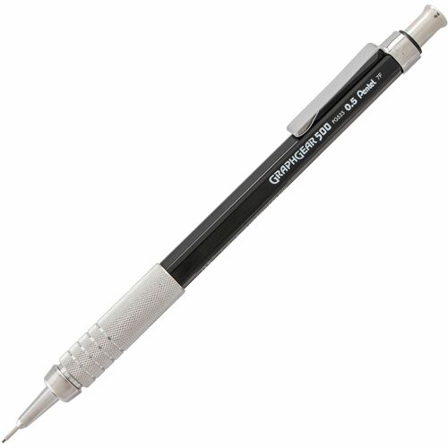 Pentel  Graphgear 500 Pencils, Refillable, .5mm, Black