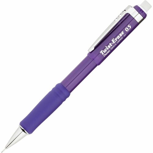 Pentel  Mechanical Pencil, W/ Twist Eraser, 0.5 mm, Violet